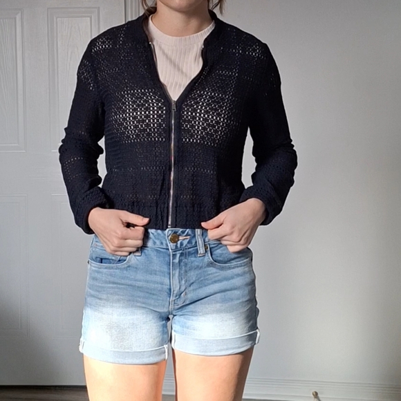 Navy See-through Jacket - Picture 3 of 7